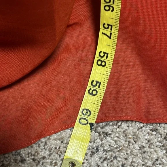 NWT, Elegant Red / Copper Color Maxi Dress - Picture 9 of 10